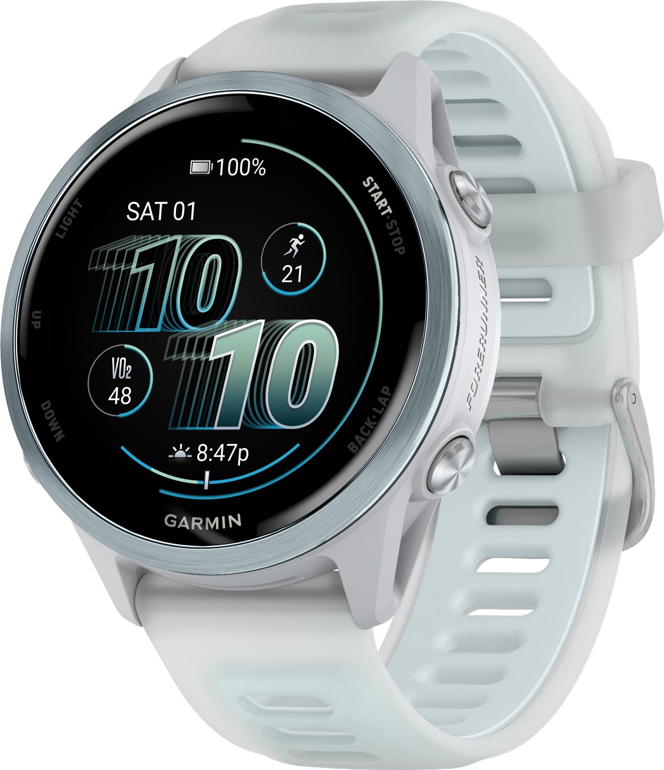Garmin Forerunner 570 Amoled 42 mm Vit | Pulsklocka
