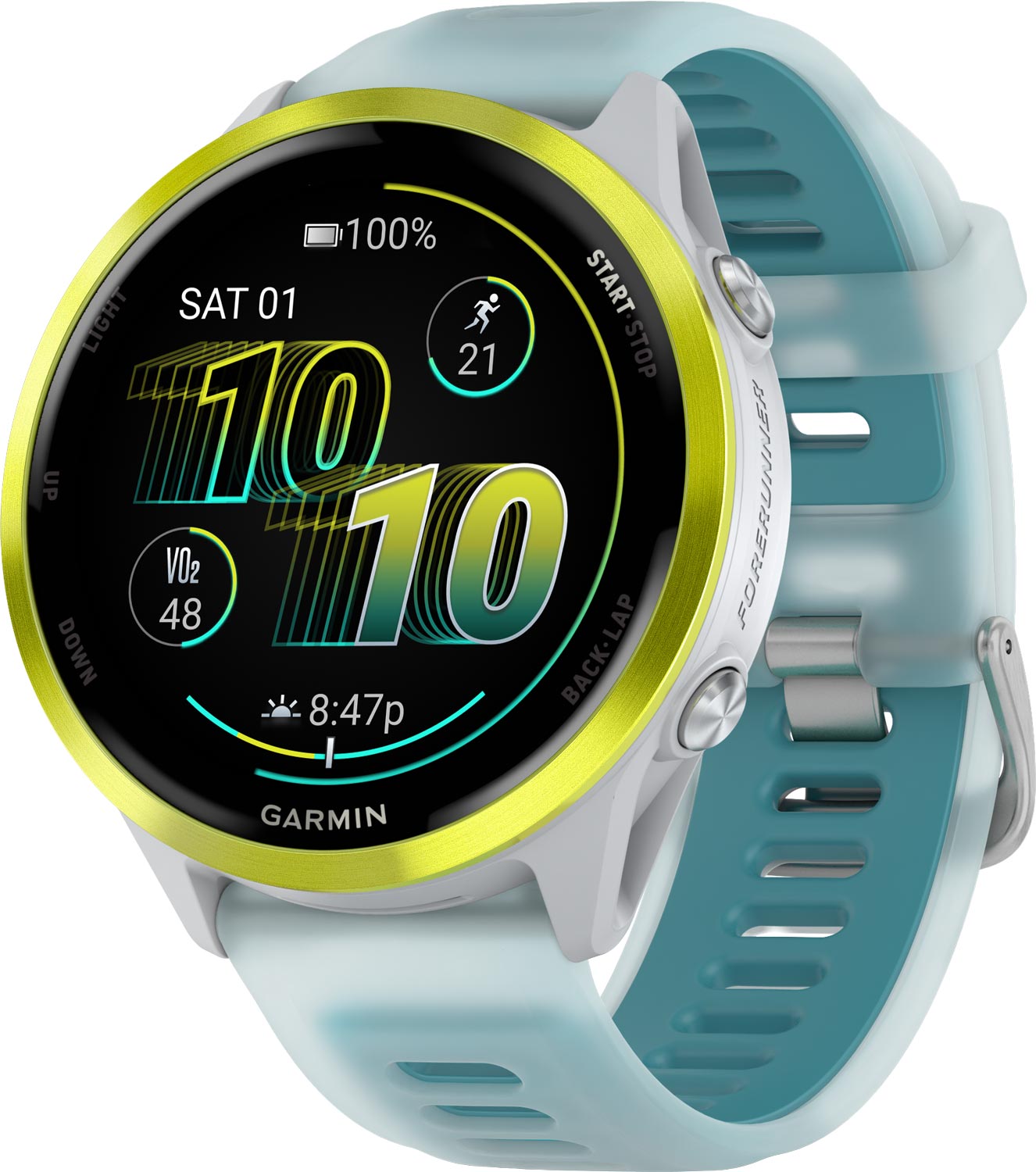 Garmin Forerunner 570 Amoled 47 mm Vit | Pulsklocka
