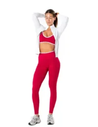 Relode Hybrid Contrast Tights - Berry