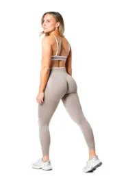 Relode Hybrid Contrast Tights - Dune