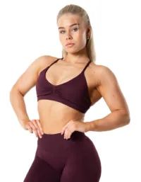 Relode Aura Seamless Sports Bra - Fig Red