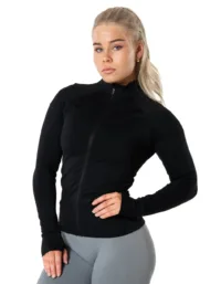 Relode Aura Seamless Zip Longsleeve - Black