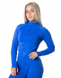 Relode Aura Seamless Zip Longsleeve - Cobalt