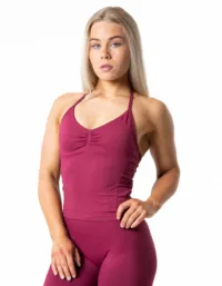 Relode Aura Seamless Halterneck Top - Cherry