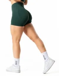 Relode Aura Seamless Scrunch Shorts - Pine Green
