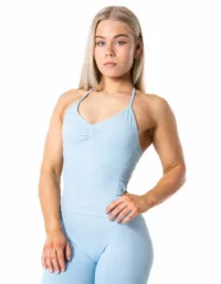 Relode Aura Seamless Halterneck Top - Light Blue