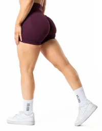 Relode Aura Seamless Scrunch Shorts - Fig Red
