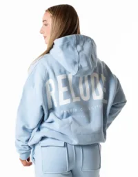 Relode Hybrid Oversized Hoodie - Ljusblå