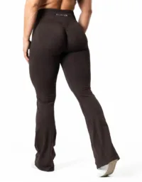 Relode Aura Seamless Scrunch Flared Tights - Espresso brown