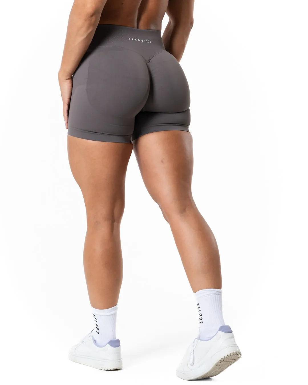 Relode Aura Seamless Scrunch Shorts - Earth Grey