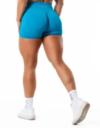 Relode Aura Seamless Scrunch Shorts - Aqua