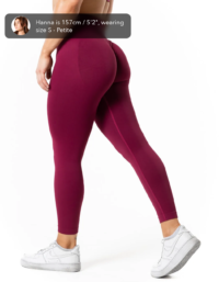 Relode Aura Seamless Scrunch Tights - Cherry