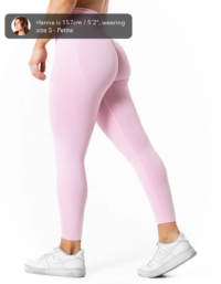 Relode Aura Seamless Scrunch Tights - Light Pink