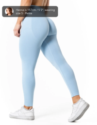 Relode Aura Seamless Scrunch Tights - Light Blue