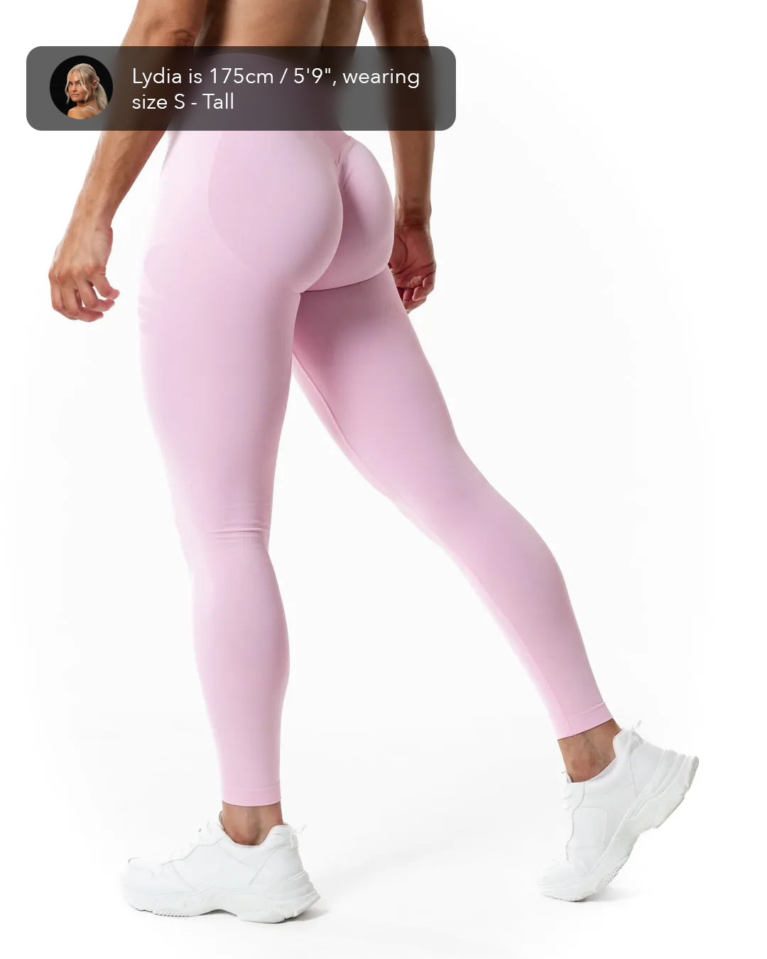 Relode Aura Seamless Scrunch Tights - Light Pink