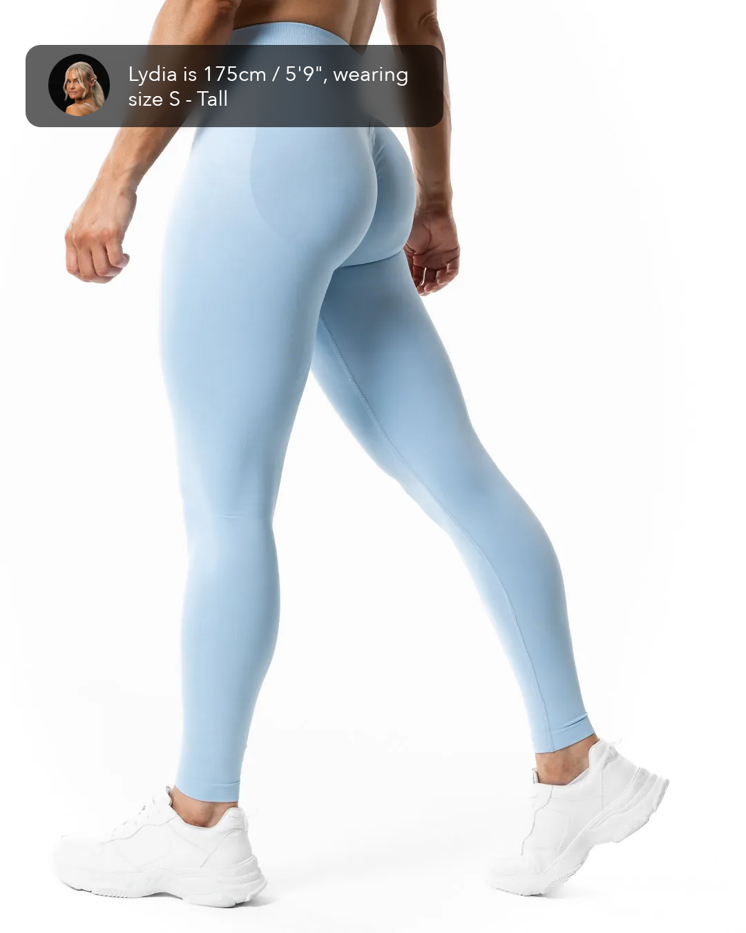Relode Aura Seamless Scrunch Tights - Light Blue