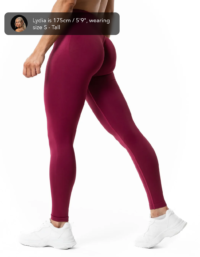 Relode Aura Seamless Scrunch Tights - Cherry