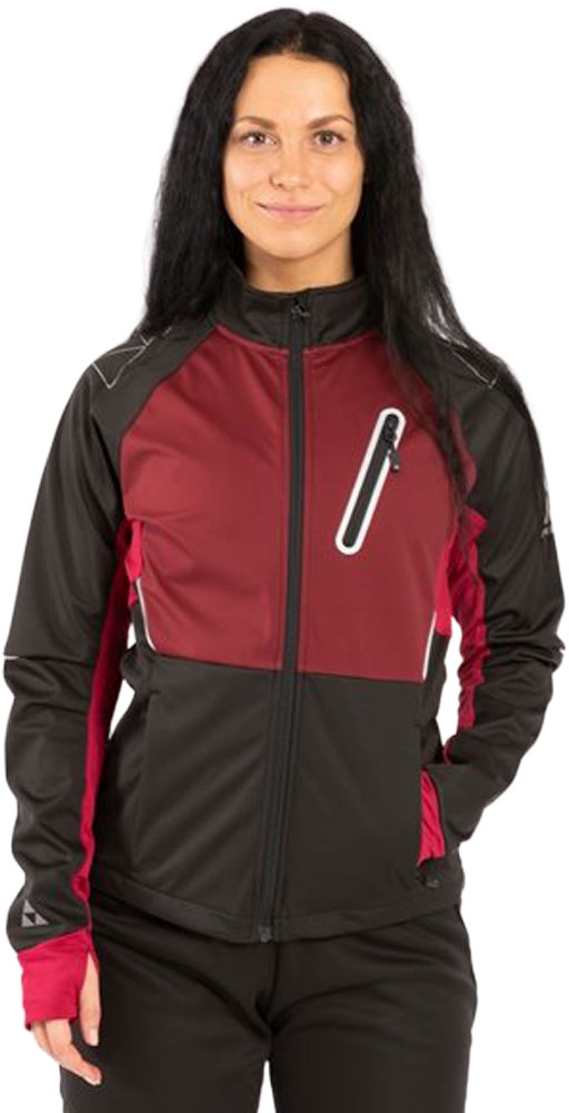 Fischer Åsarna 2 Softshell Jacket W-Röd-XS Dam Röd XS | Längdskidjacka