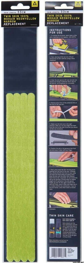 Fischer Twin Skin Mohair Narrow Neon Gul 33 CM | Reservdelar