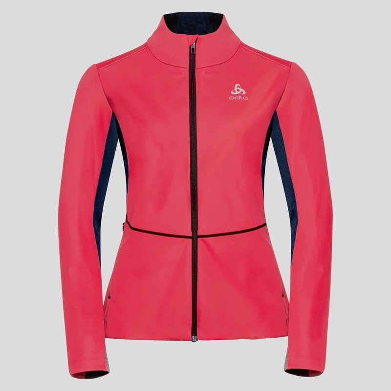 Odlo Jacket Markenes W-Rosa-XS Dam Rosa XS | Längdskidjacka