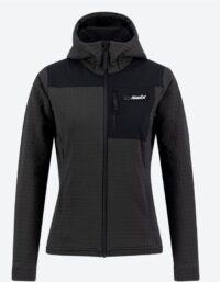 Swix Surmount Stormfleece Hood Jacket W-Svart-XS Dam Svart XS | Jacka