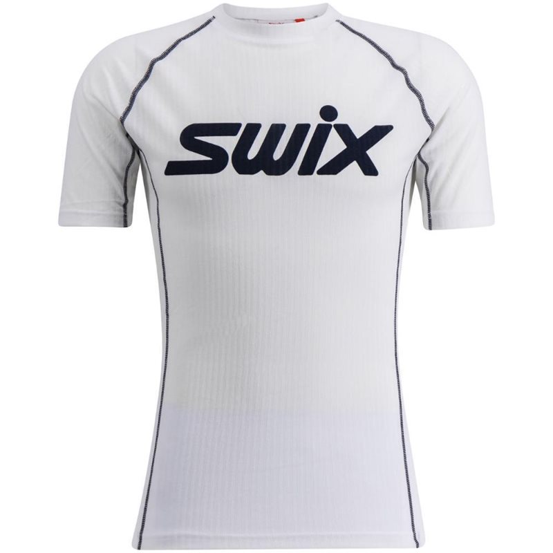 Swix RaceX Classic Shortsleeve M Herr Vit/Mörkblå S | Underställ Tröja