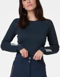 Helly Hansen Dam Lifa Active Crew Lättviktigt Baslager Marinblå XL