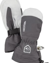Hestra Hestra Juniors' Army Leather Heli Ski Mitt Grey
