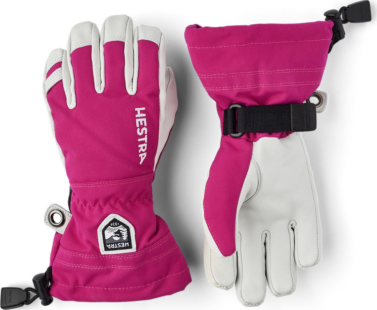 Hestra Hestra Juniors' Army Leather Heli Ski Fuchsia