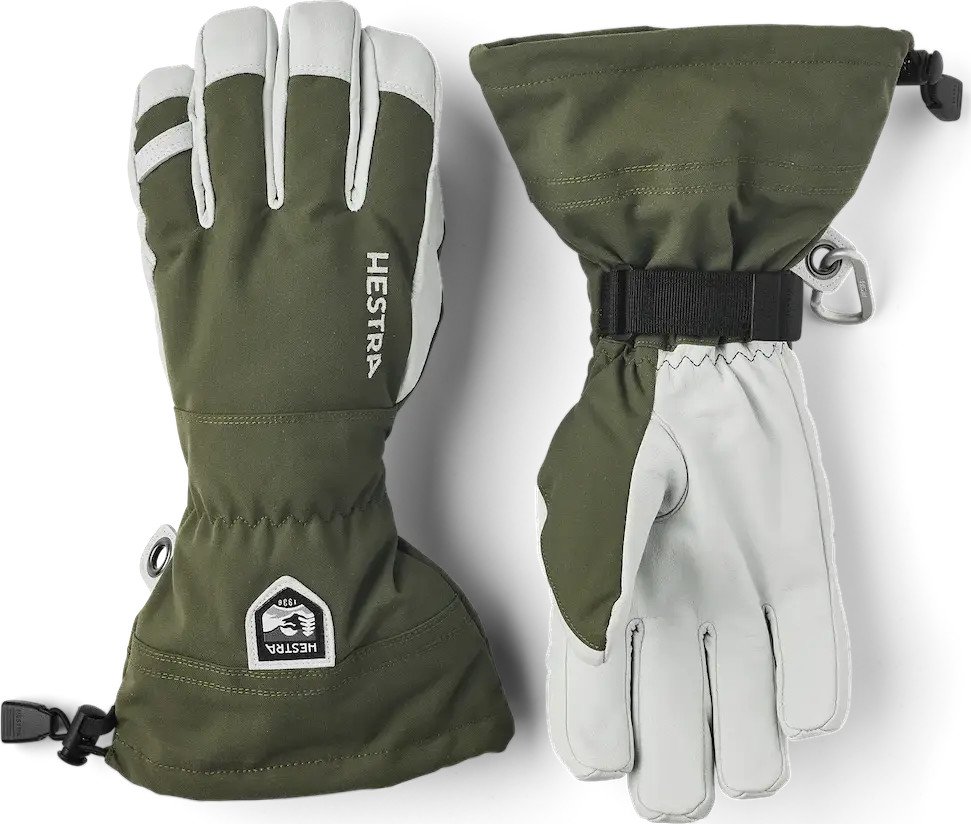 Hestra Hestra Army Leather Heli Ski 5-finger Olive