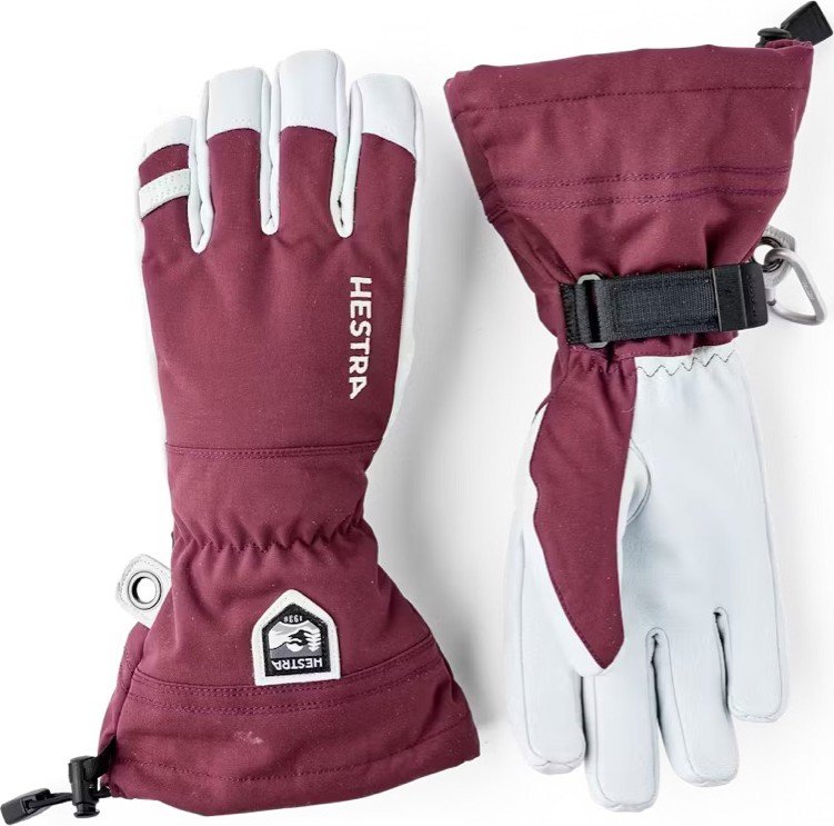 Hestra Hestra Army Leather Heli Ski 5-finger Bordeaux