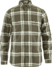 Fjällräven Men's Övik Lite Flannel Shirt Laurel Green-chalk White