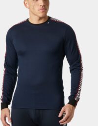 Helly Hansen Herr HH Lifa Stripe Crew Baslager Marinblå XL