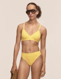 Casall Overlap Bikini Top - Sunflower, Unisex, ECONYL, UV-skydd 50+