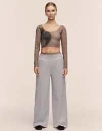 Casall Reversed Seam Terry Loose Pants för kvinnor, Grey Melange, XL