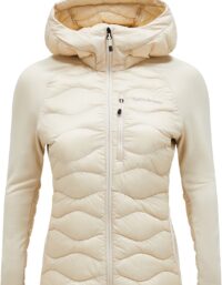 Peak Performance Women's Helium Down Hybrid Hood Sand Fog